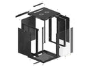 Lanberg wall-mounted installation rack cabinet 19'' 15U 600x600mm black (glass door)