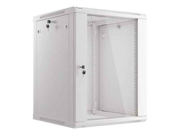 Lanberg | Rack cabinet 19" wall-mount 15U/600x600 (flat pack) with glass door | WF01-6615-10S | Grey