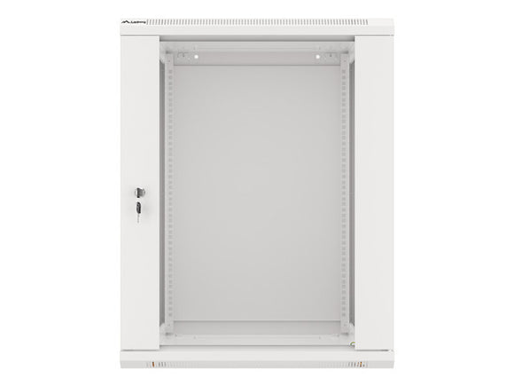 Lanberg | Rack cabinet 19" wall-mount 15U/600x600 (flat pack) with glass door | WF01-6615-10S | Grey
