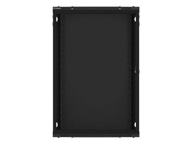 Lanberg wall-mounted installation rack cabinet 19'' 18U 600x450mm black (glass door)