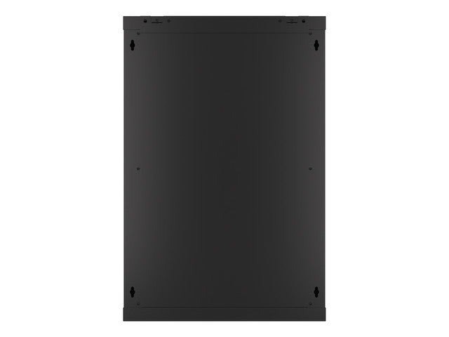 Lanberg wall-mounted installation rack cabinet 19'' 18U 600x450mm black (glass door)