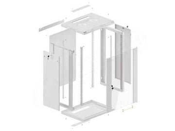 Lanberg WF01-6418-10S rack cabinet 18U Wall mounted rack Grey