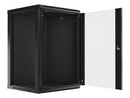 Lanberg wall-mounted installation rack cabinet 19'' 18U 600x600mm black (glass door)-5