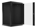 Lanberg | Rack cabinet 19" wall-mount 18U/600x600 (flat pack) with glass door | WF01-6618-10B | Black