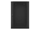 Lanberg | Rack cabinet 19" wall-mount 18U/600x600 (flat pack) with glass door | WF01-6618-10B | Black