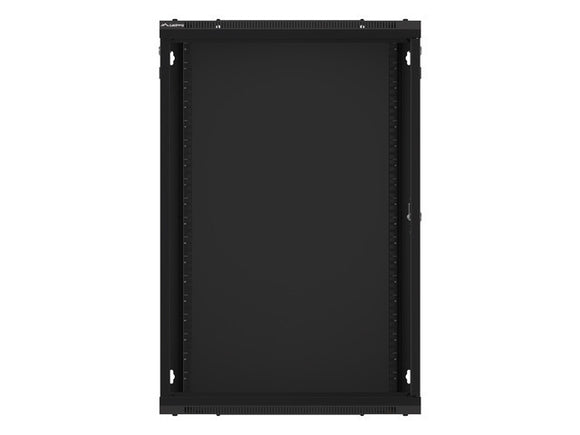 Lanberg wall-mounted installation rack cabinet 19'' 18U 600x600mm black (glass door)