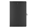 Lanberg | Rack cabinet 19" wall-mount 18U/600x600 (flat pack) with glass door | WF01-6618-10B | Black