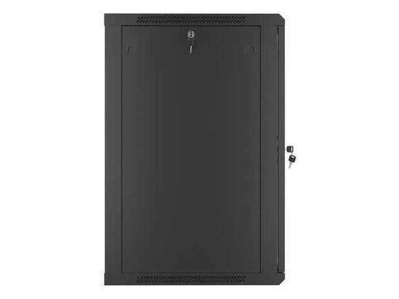 Lanberg | Rack cabinet 19" wall-mount 18U/600x600 (flat pack) with glass door | WF01-6618-10B | Black