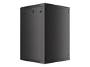 Lanberg wall-mounted installation rack cabinet 19'' 18U 600x600mm black (glass door)-9