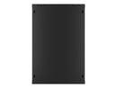 Lanberg wall-mounted installation rack cabinet 19'' 18U 600x600mm black (glass door)-2