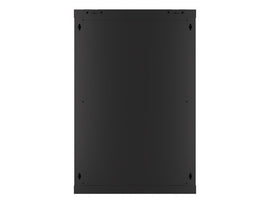 Lanberg wall-mounted installation rack cabinet 19'' 18U 600x600mm black (glass door) - 0