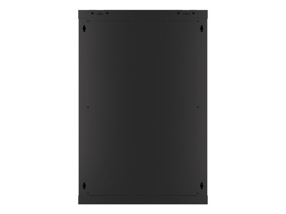 Lanberg wall-mounted installation rack cabinet 19'' 18U 600x600mm black (glass door)