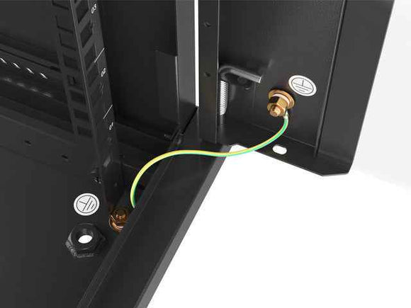 Lanberg | Rack cabinet 19" wall-mount 18U/600x600 (flat pack) with glass door | WF01-6618-10B | Black
