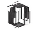 Lanberg wall-mounted installation rack cabinet 19'' 18U 600x600mm black (glass door)-7