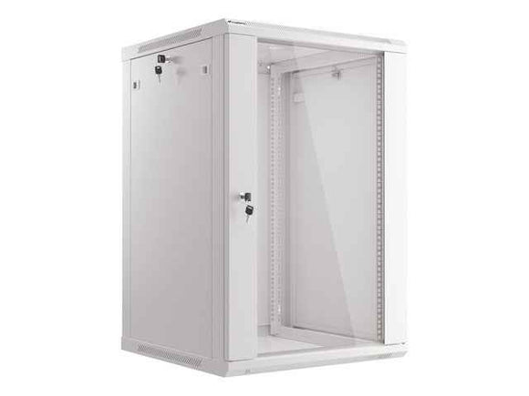 Lanberg WF01-6618-10S rack cabinet 18U Wall mounted rack Grey