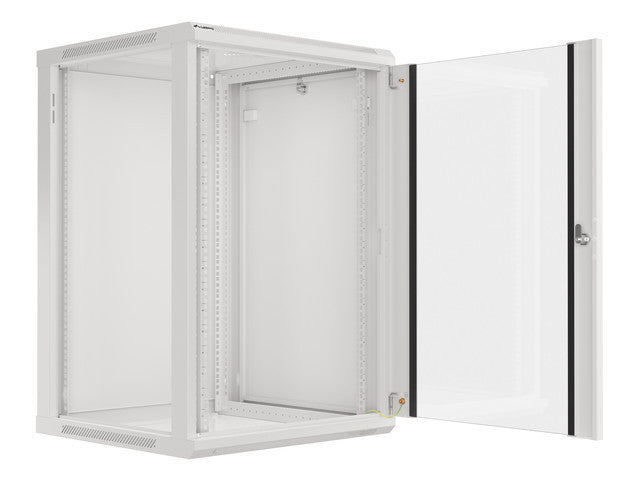 Armoire rack Lanberg WF01-6618-10S 18U, montage mural, gris
