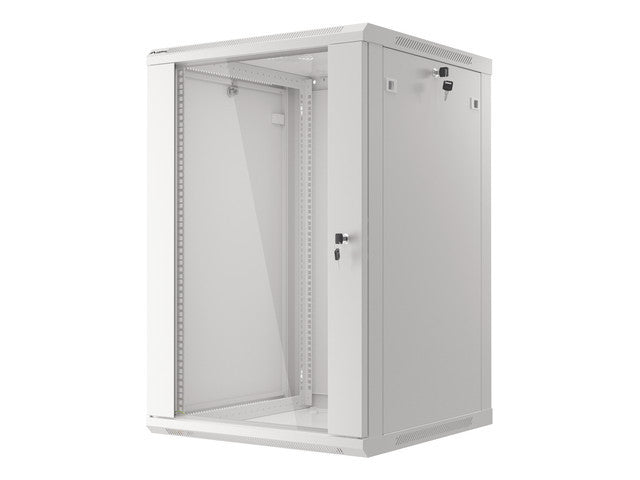 Armoire rack lanberg wf01-6618-10s 18u montage mural gris