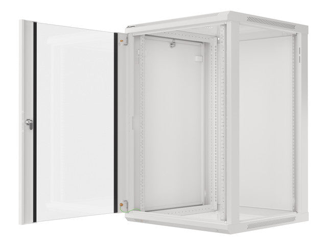 Armoire rack Lanberg WF01-6618-10S 18U, montage mural, gris