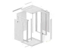 Lanberg | Rack cabinet 19" wall-mount 18U/600x600 (flat pack) | WF01-6618-10S | Grey
