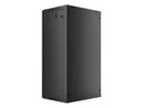Lanberg | Rack cabinet 19" wall-mount 22U/600x450 (flat pack) with glass door | WF01-6422-10B | Black