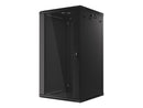 Lanberg wall-mounted installation rack cabinet 19'' 22U 600x600mm black (glass door)-10