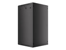 Lanberg wall-mounted installation rack cabinet 19'' 22U 600x600mm black (glass door)-3