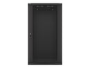 Lanberg wall-mounted installation rack cabinet 19'' 22U 600x600mm black (glass door)-13
