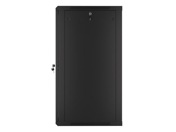 Lanberg wall-mounted installation rack cabinet 19'' 22U 600x600mm black (glass door)