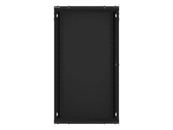 Lanberg wall-mounted installation rack cabinet 19'' 22U 600x600mm black (glass door)