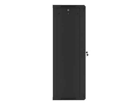 Szafa instalacyjna wisząca 19'' 27U 600X450mm czarna (drzwi szklane)