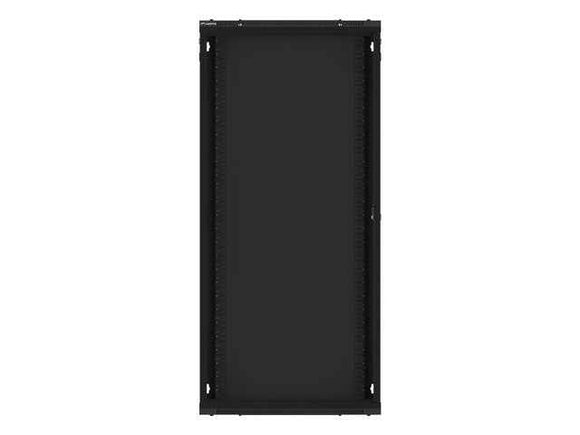 Szafa instalacyjna wisząca 19'' 27U 600X450mm czarna (drzwi szklane)