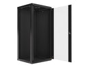 Lanberg wall-mounted installation rack cabinet 19'' 27U 600x600mm black (glass door)-8