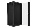 Lanberg wall-mounted installation rack cabinet 19'' 27U 600x600mm black (glass door)