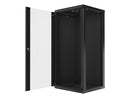 Lanberg wall-mounted installation rack cabinet 19'' 27U 600x600mm black (glass door)-6