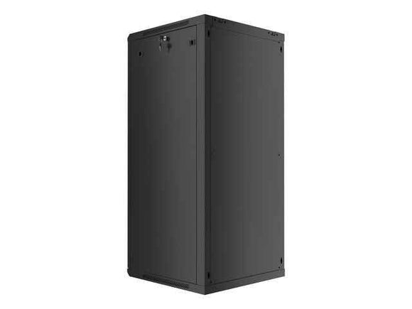 Lanberg wall-mounted installation rack cabinet 19'' 27U 600x600mm black (glass door)