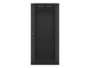 Lanberg wall-mounted installation rack cabinet 19'' 27U 600x600mm black (glass door)-2
