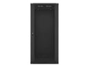 Lanberg wall-mounted installation rack cabinet 19'' 27U 600x600mm black (glass door)