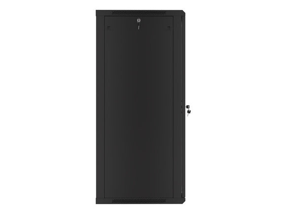 Lanberg wall-mounted installation rack cabinet 19'' 27U 600x600mm black (glass door)