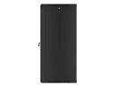 Lanberg wall-mounted installation rack cabinet 19'' 27U 600x600mm black (glass door)