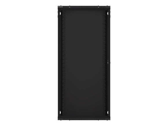 Lanberg wall-mounted installation rack cabinet 19'' 27U 600x600mm black (glass door)