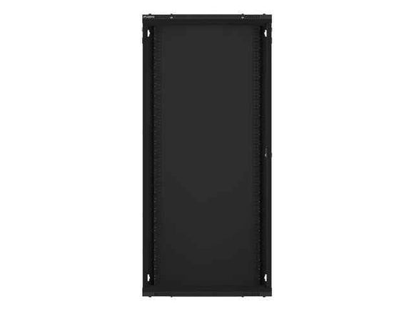 Lanberg wall-mounted installation rack cabinet 19'' 27U 600x600mm black (glass door)
