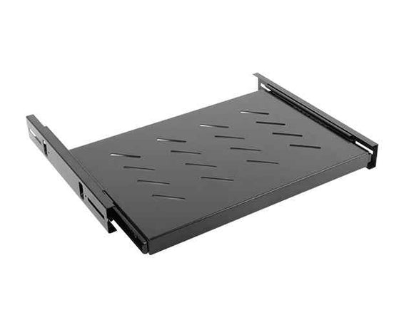 Lanberg 19" sliding shelf 1U/465x347mm, max load capacity up to 60kg | AK-1006-B | Black