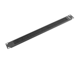 Lanberg 19" brush panel 1U | AK-1101-B | Black