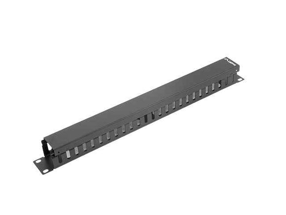 Lanberg 19" cable management panel type A 1U | AK-1201-B | Black