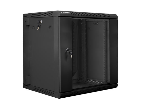 Lanberg | Rack cabinet 19" double-section wall-mount 12U/600x600 (flat pack) | WF02-6612-10B | Black
