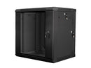 Lanberg | Rack cabinet 19" double-section wall-mount 12U/600x600 (flat pack) | WF02-6612-10B | Black-1