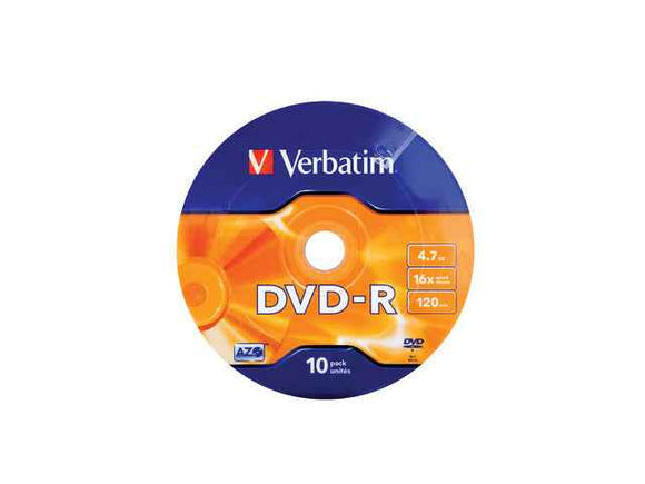 DVD-R 16x 4.7GB 10P SP Matt Silver Wrap 43729