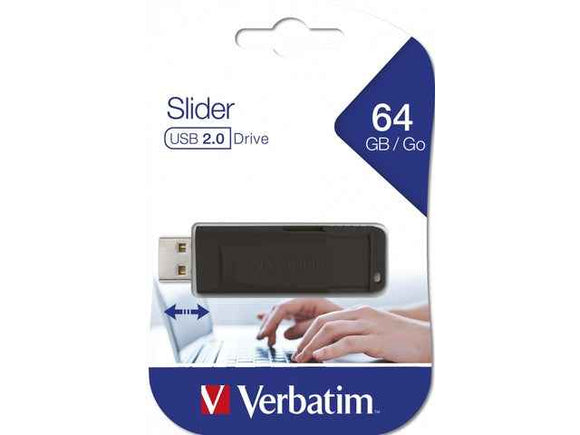 Pendrive Slider 64GB Black