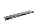 Lanberg | Patch panel 24 port 0.5U 19" CAT.5E FTP with cable organizer shielded | PPS5-0024-B