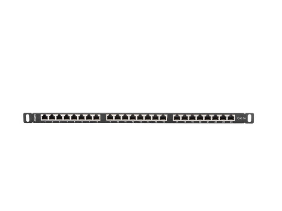 Lanberg | Patch panel 24 port 0.5U 19" CAT.5E FTP with cable organizer shielded | PPS5-0024-B